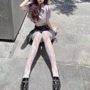 维纳斯丝袜纯欲风蕾丝性感长提花JK夏季连体袜ins潮百搭洛丽塔