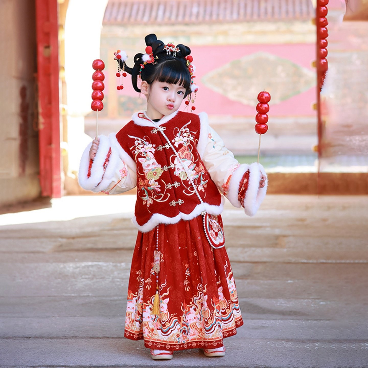 宝宝拜年服女宝宝一岁女童冬季加绒加厚过年喜庆衣服中国风套装,童装/婴儿装/亲子装,唐装,淘宝优惠券,粉丝福利购,淘宝优惠卷