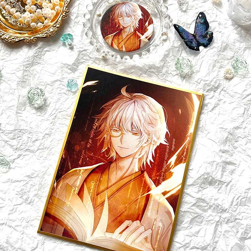 王者荣耀周边色纸吧唧徽章钥匙扣挂件明信片张良原创游戏手游同人