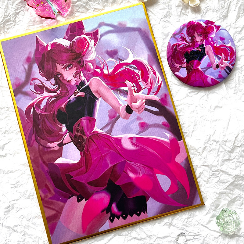 王者荣耀周边色纸吧唧徽章明信片钥匙扣挂件明信片孙尚香游戏同人