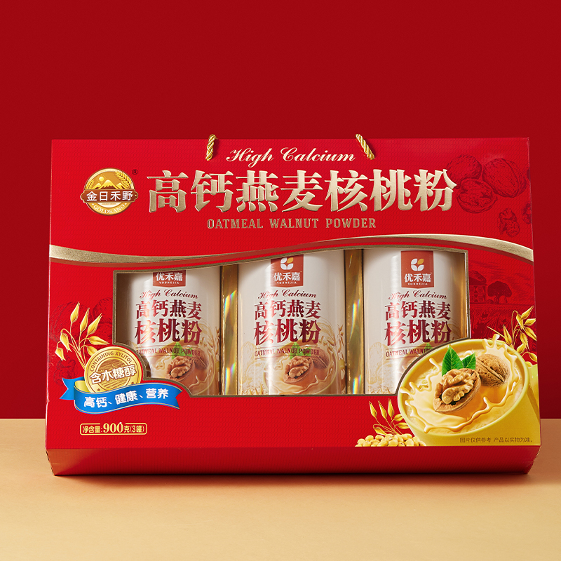 金日禾野谷物麦片春节礼盒冲饮早餐中老年人营养品年货送长辈礼品