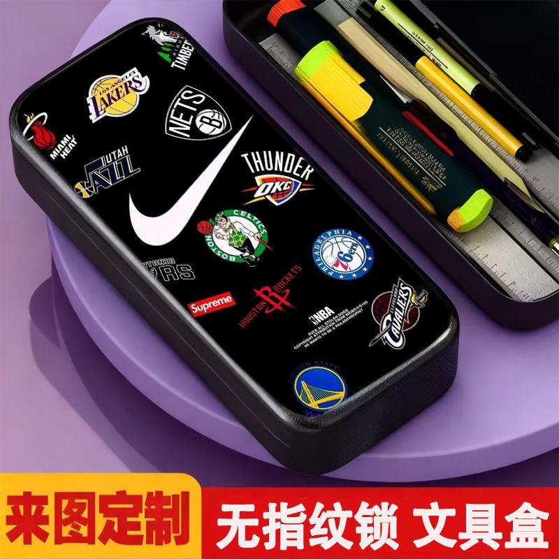 NBA湖人勇士队笔袋小学生文具盒初中生铅笔盒男童男孩子男孩2025