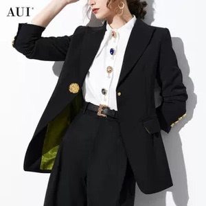 AUI「赫本女士」职业御姐气质西装套装女春季新款高级感正装衬衫