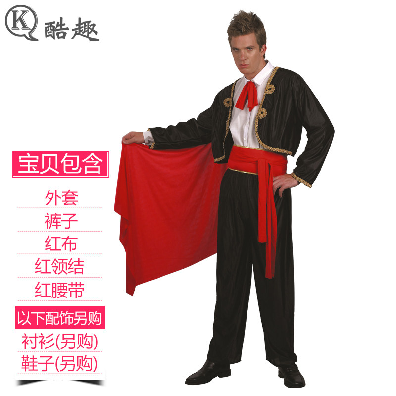 万圣节cos英勇无畏的西班牙斗牛士服装化妆舞会成人男款演出衣服