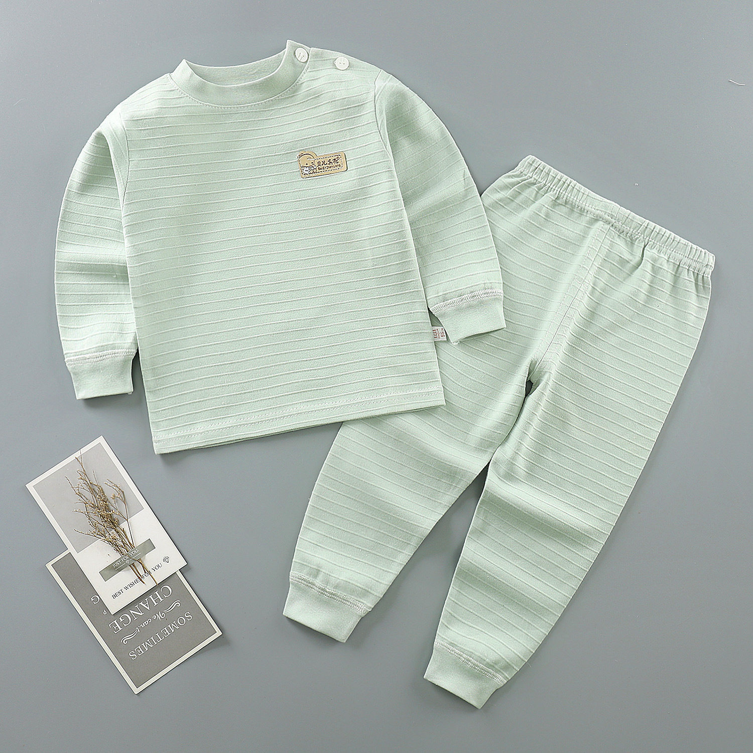 03-YEAR-OLD BABY PAJAMAS SPRING UNDERWEAR SETS CHILDRENS HIGH-WAISTED AUTUMN CLOTHES AUTUMN PANTS SETS MALE AND FEMALE BABIES CAN BE DETACHED