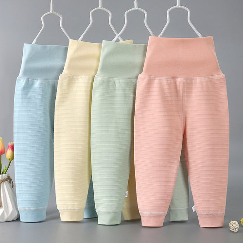 加绒婴儿纯棉保暖春季高腰护肚裤