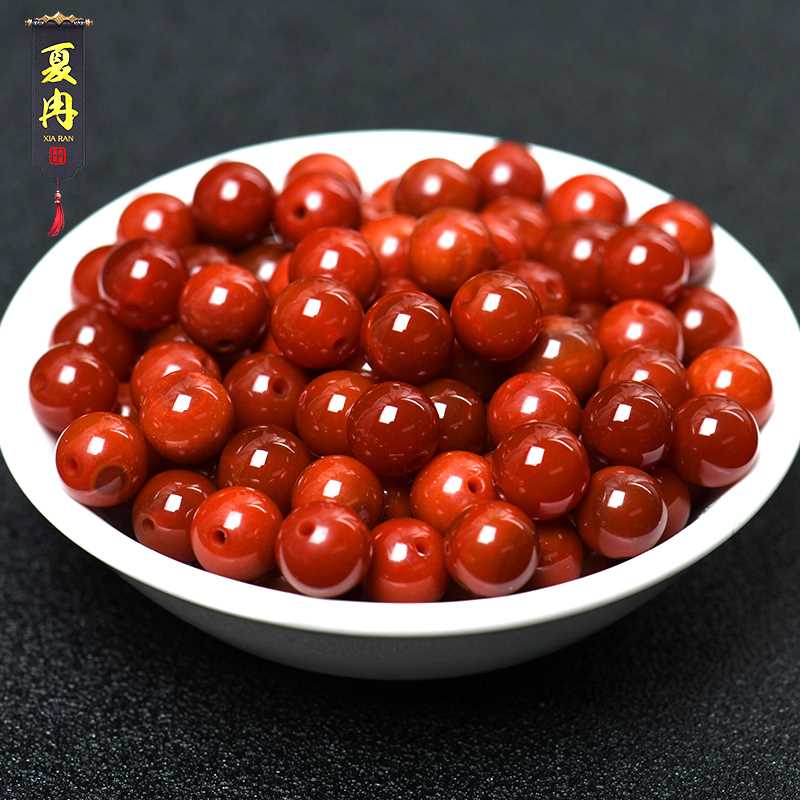 7A天然川料满肉南红玛瑙散珠子diy水晶手工饰品串珠配件材料包邮