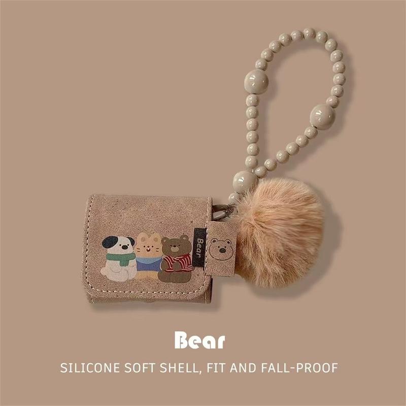 适用华为freeclipins卡通小动物freebudspro3保护壳freebuds4e蓝牙耳机套se2手链pro2软freebus5i皮套buds4i