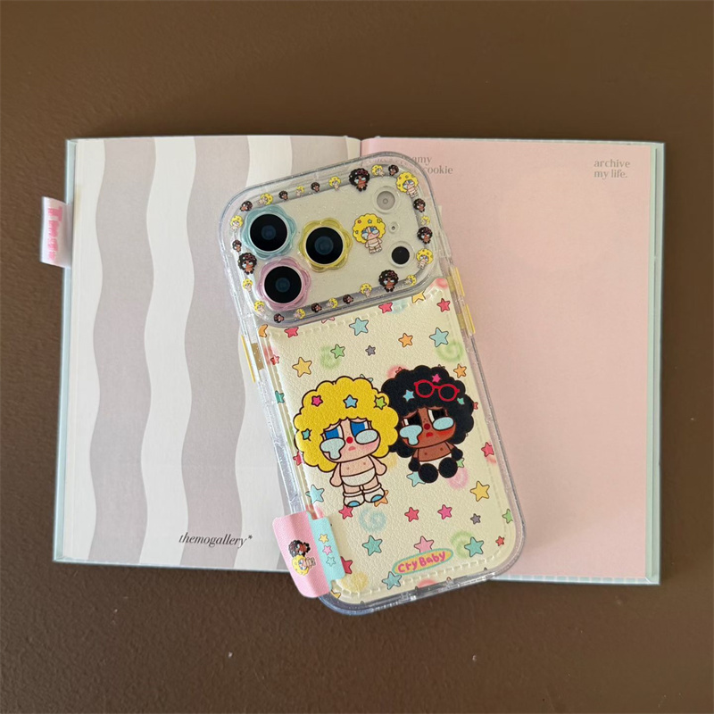 趣味可爱彩色星星爆炸头卡通适用苹果17手链手机壳少女心15promax高级感保护套14pro防摔iPhone16女款