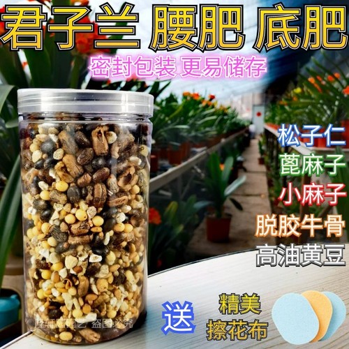 君子兰专用肥氮肥磷肥钾肥熟蓖麻子小麻子油麻子骨粉脱胶骨粒牛骨