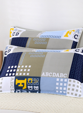 全棉枕套ins风家用48x74cm一对装40*60整头套单个人100纯棉枕头套