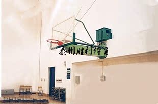 室内墙壁遥控电动伸缩篮球架 墙面电动遥控伸长缩短比赛篮球架