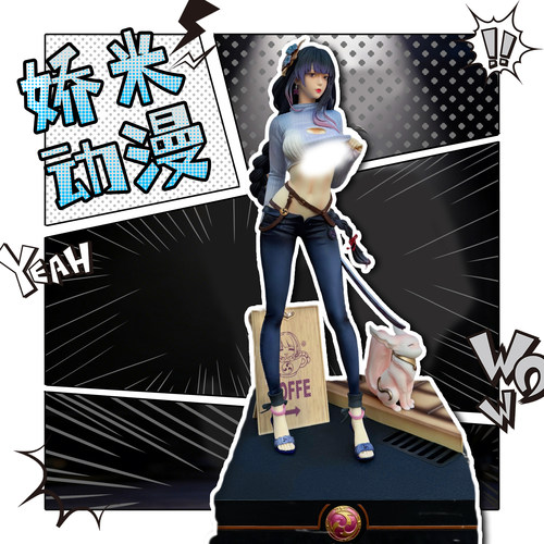 【全款】FA雷电将军 常服pvc1/4手办模型美少女GK摆件游戏周边女