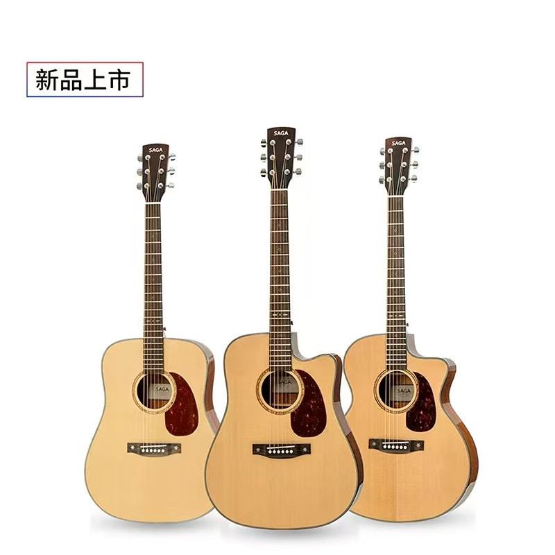 SAGAsf830萨伽SA830官方正品电箱桃花芯云杉木原声单板专业吉他