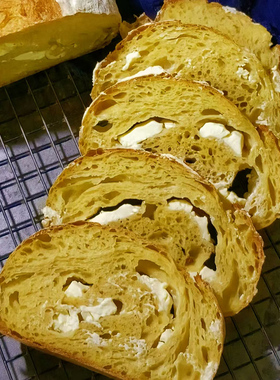 全麦酸面包不添加糖油乳酪南瓜欧包酸种德式乡村面包sourdough