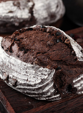 纯全麦面包黑巧蓝莓手工早餐不添加糖无加油巧克力味欧包代餐包邮