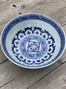 景德镇七承堂青花瓷宝相普洱杯茶杯主人杯家用中式复古陶瓷单人杯