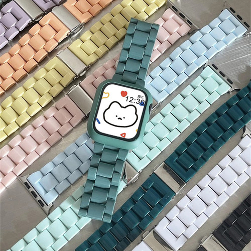 糖果三株表带免贴膜一体式套装