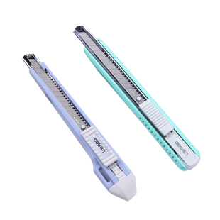 得力小号美工刀2031Deli裁纸刀切纸刀手工壁纸刀自动锁定可换刀片