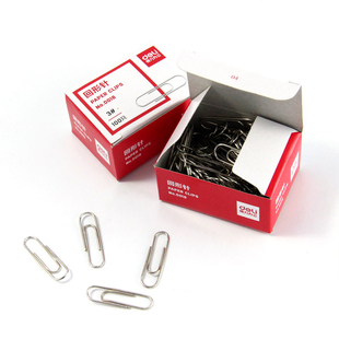 得力0018别针彩色回形针银色曲别针学生书签创意可爱小别针回型针扣关针商务办公用品韩版固定回行针