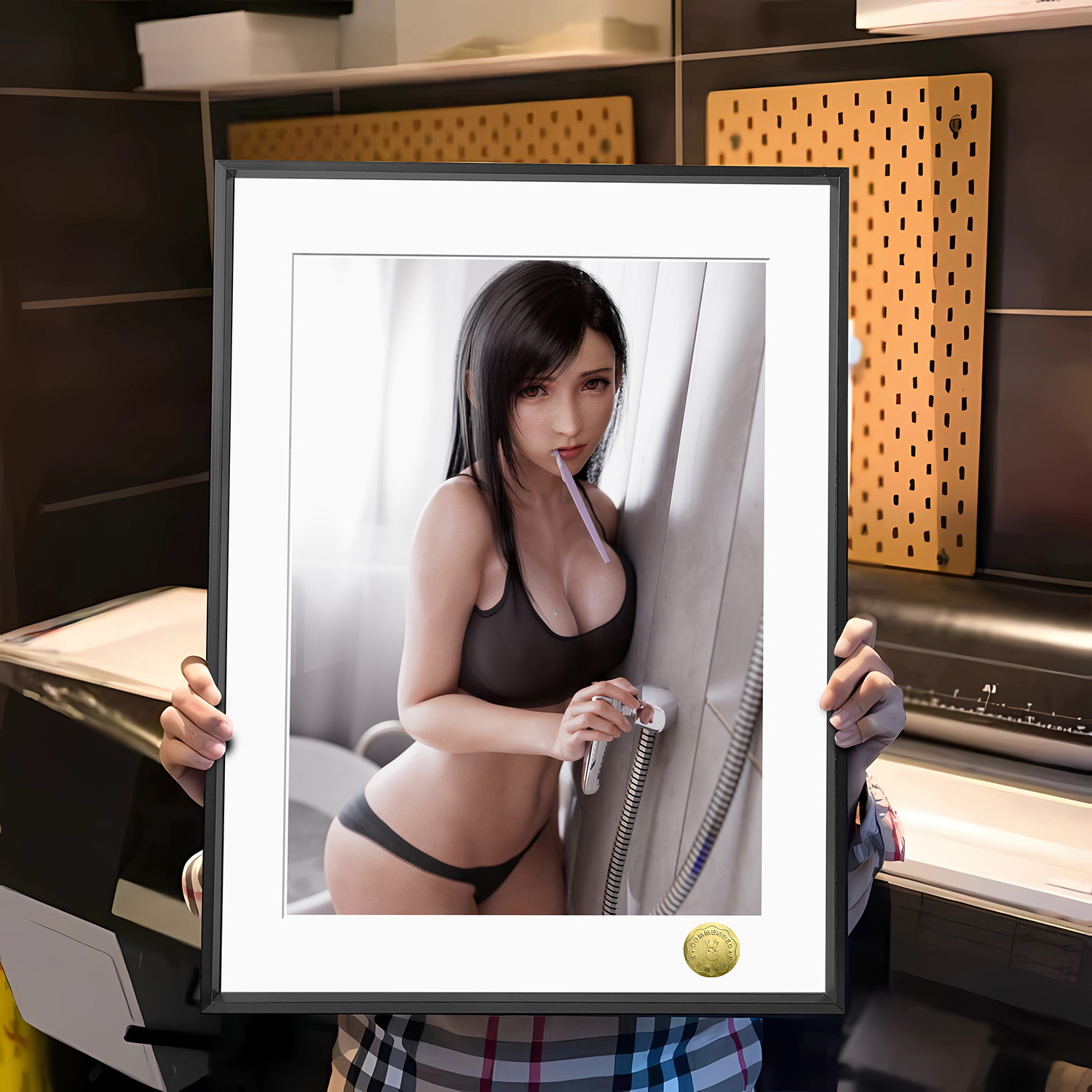 最终幻想Ⅶ清晨诱惑刷牙蒂法周边装饰画