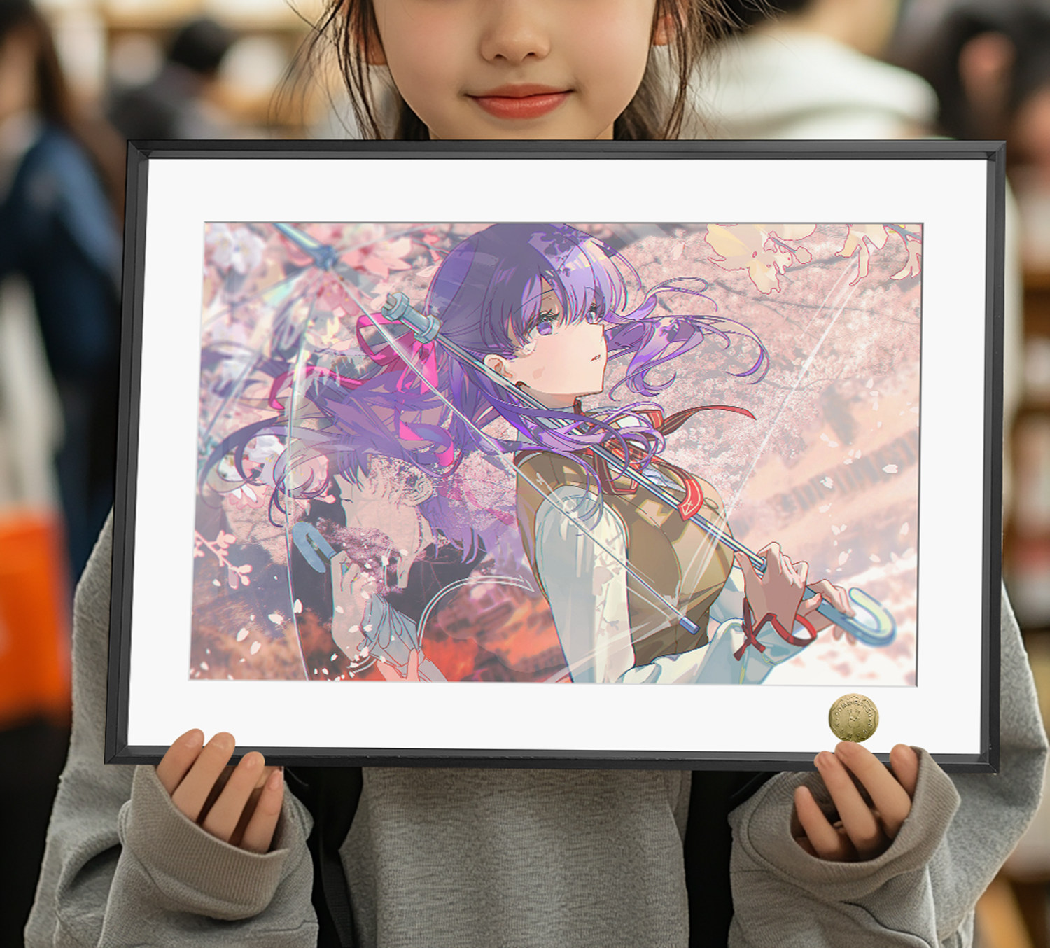 Fate穗群原学园一年级生小学妹Sakura间桐樱周边装饰画