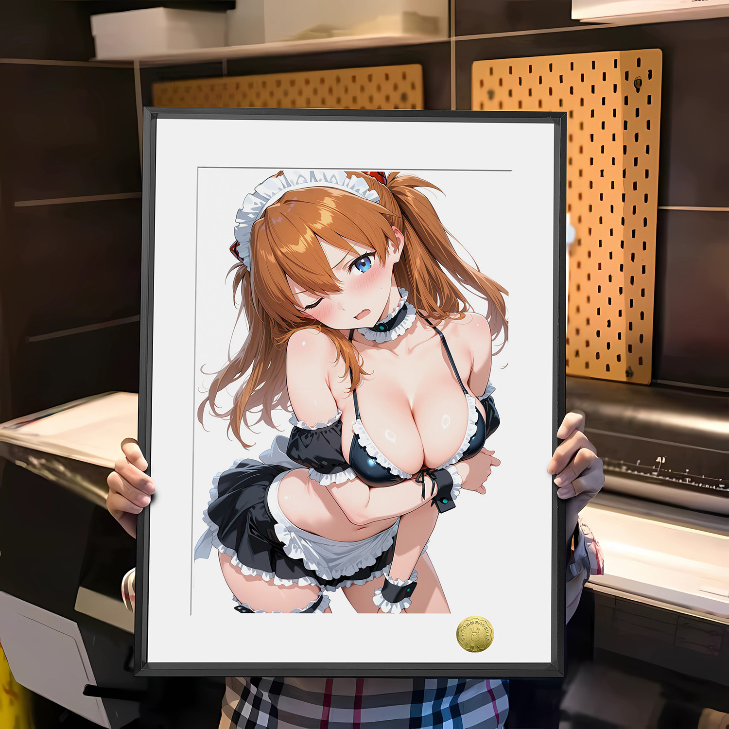 傲娇女仆害羞女仆明日香同人周边装饰画