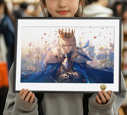 Fate吾王 Saber繁花与孤王同人周边装饰画