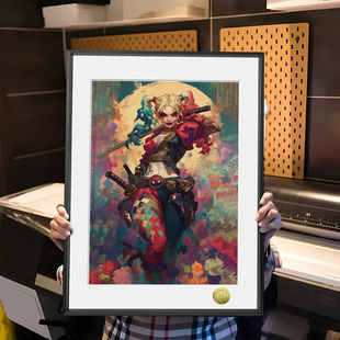 DC漫画邪恶小丑女哈莉·奎茵同人周边装饰画