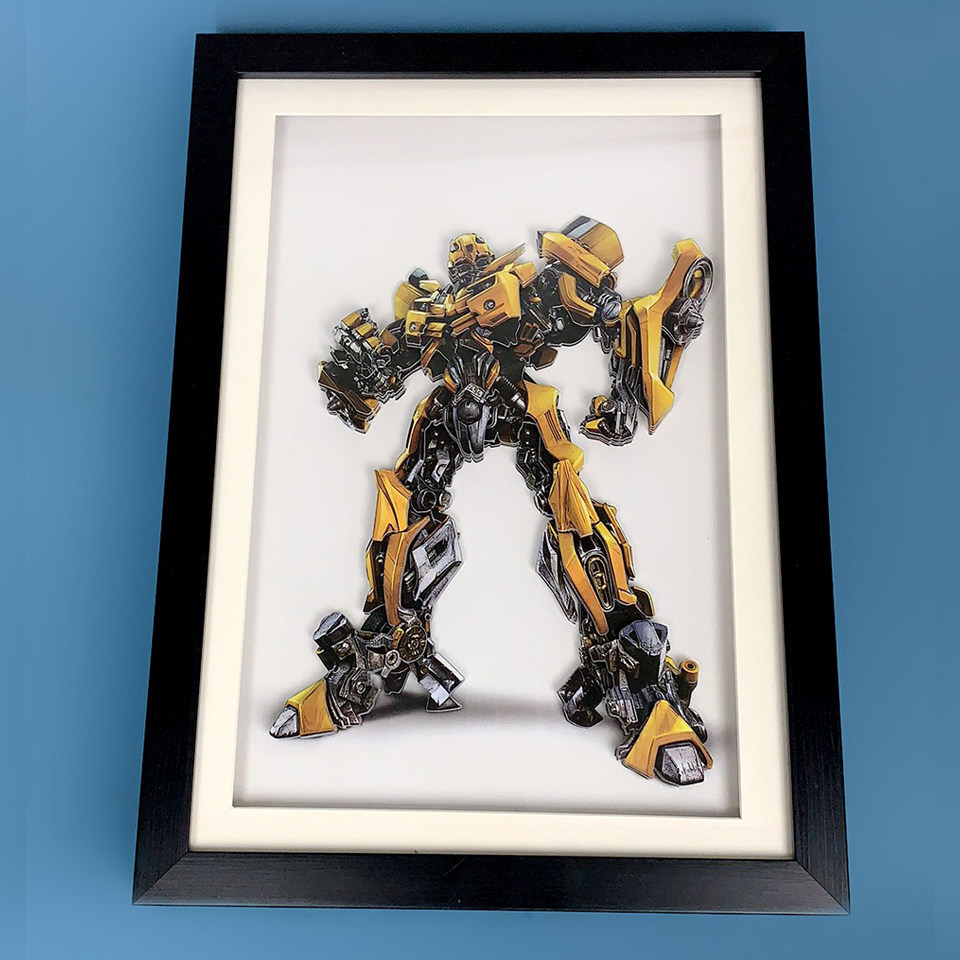 变形金刚 大黄蜂 汽车人 装饰画 3D立体画 电影海报 手办配画