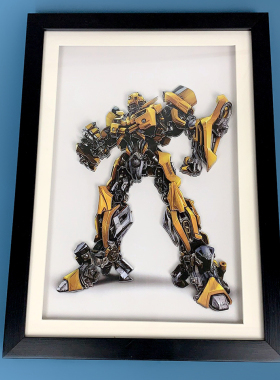 变形金刚 大黄蜂 汽车人 装饰画 3D立体画  电影海报  手办配画
