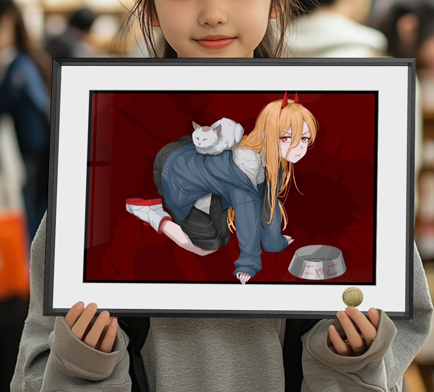 电锯人魔特异4课的恶魔猎人猫奴帕瓦周边装饰画