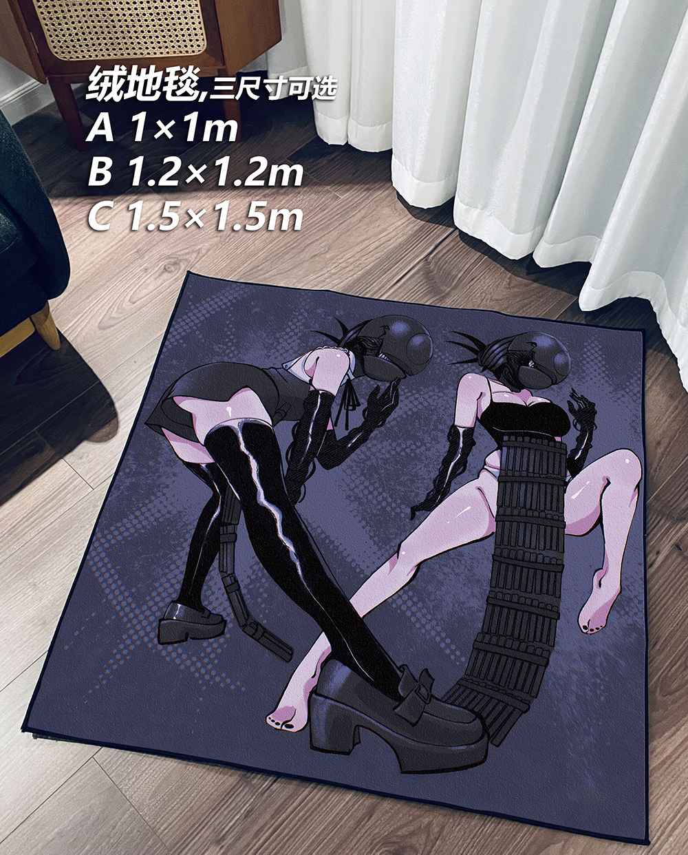 链锯人电锯人蕾塞Reze波姆Bomb炸弹恶魔二次元午睡毯地毯装饰画