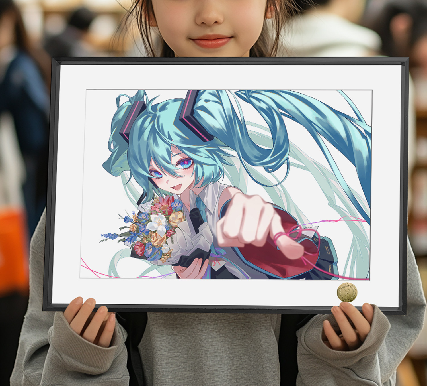 初音未来miku甩葱歌初音的约定同人周边装饰画