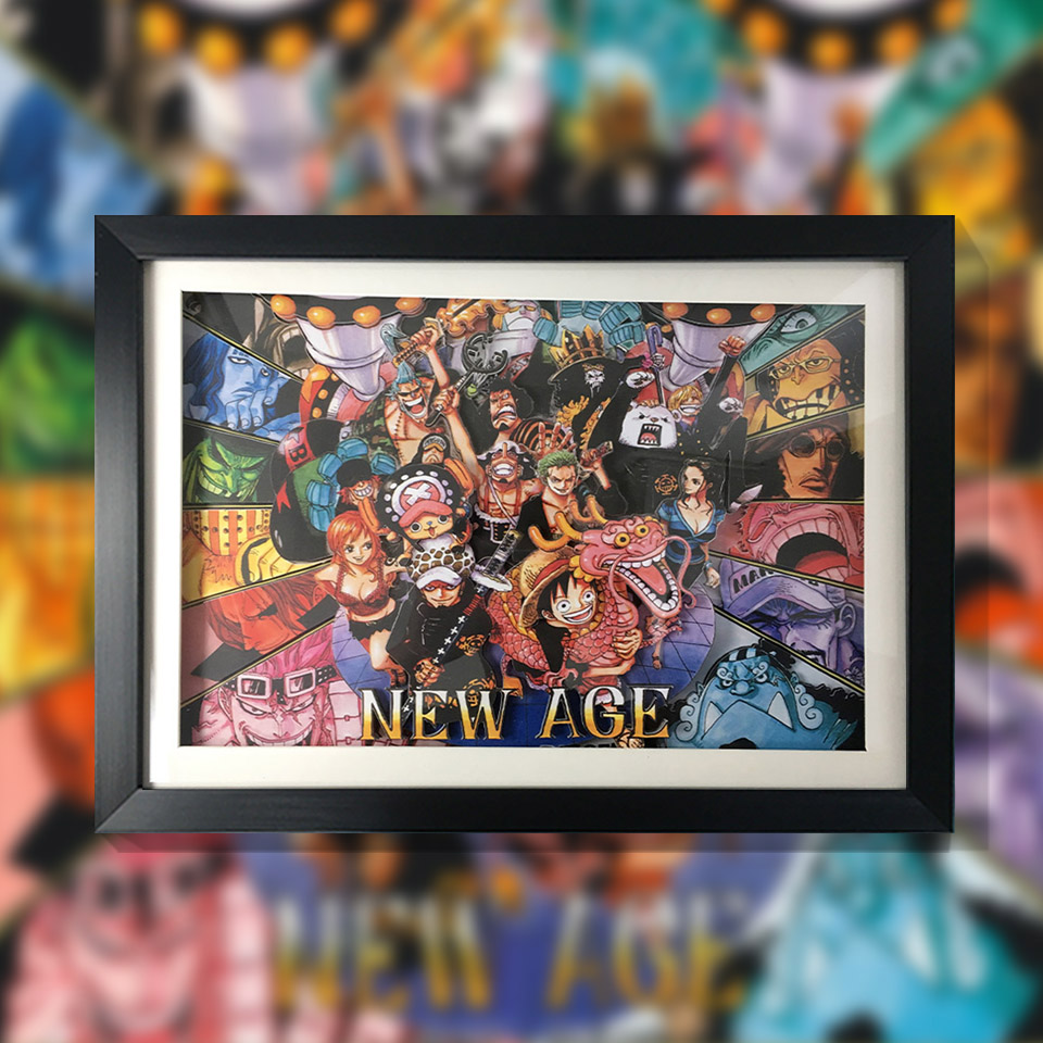 海贼王 3D立体画装饰 原画扉页原稿 极恶世代 海军三大将 新时代