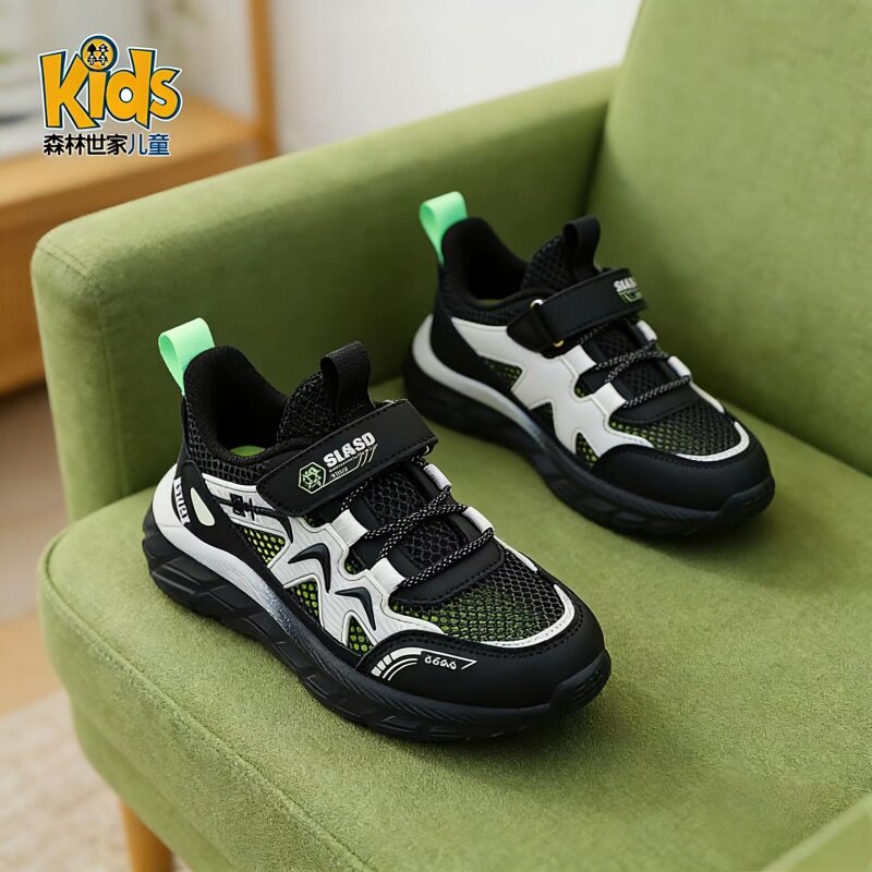 夏季单网童鞋男童运动鞋薄款透气网面春秋中大童儿童跑步鞋男孩子