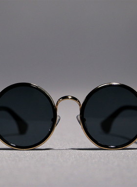 复古民国风圆拍摄表演平光太阳镜