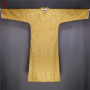 长衫 长袍马褂男 男民国风大褂暗花亮面立领中国风宽松盘扣斜襟中式