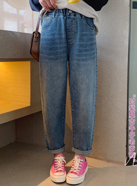 长裤纯棉老爹牛仔裤休闲女童