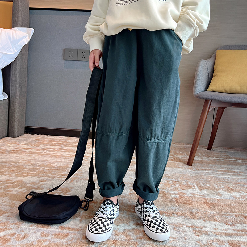 时髦萝卜裤纯棉休闲长裤宽松