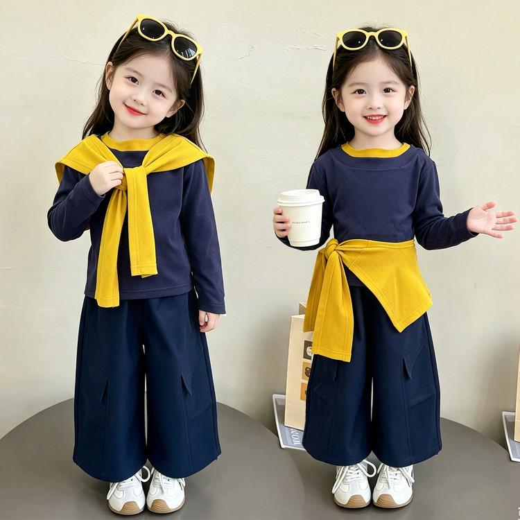 女童春季韩版天丝棉三件套