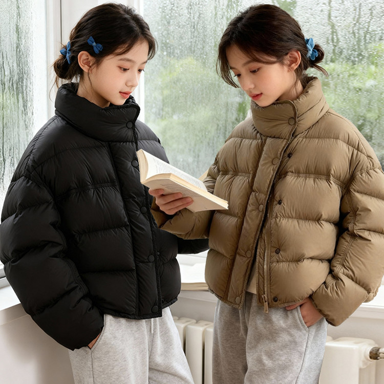 女童短款立领面包服棉服