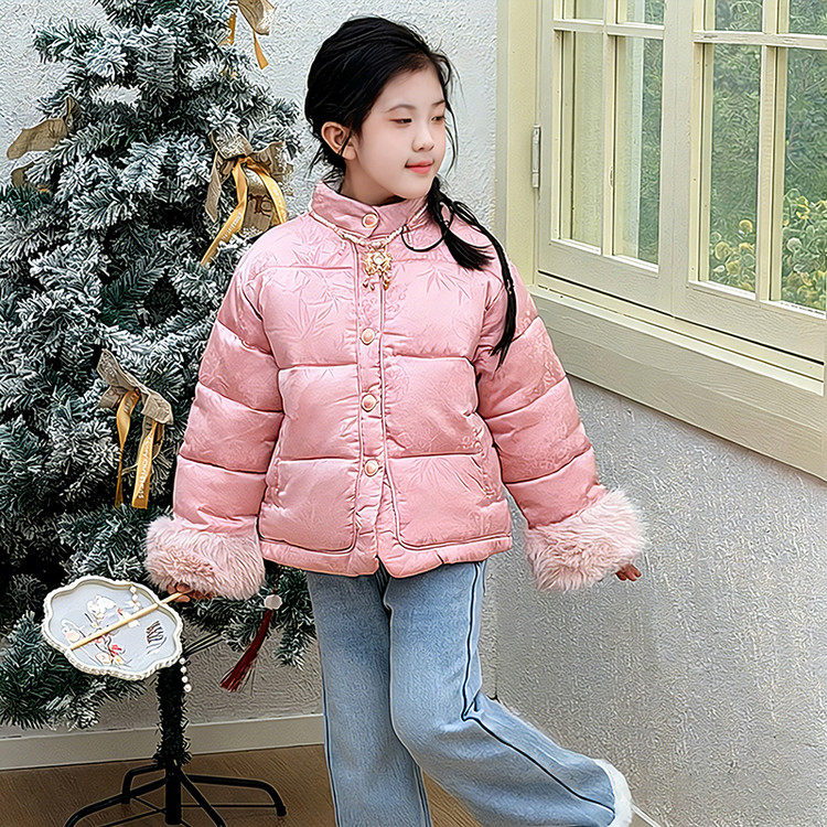 女童新中式棉服中国风立领加厚保暖棉衣冬季洋气外套,童装/婴儿装/亲子装,棉袄/棉服,淘宝优惠券,粉丝福利购,淘宝优惠卷