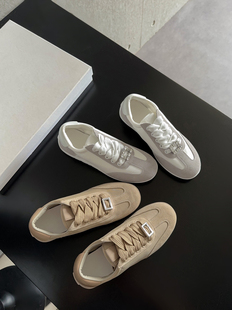 女鞋 新品 真皮拼接做旧复古德训鞋 平底舒适 Blair 运动鞋 Eadie春款