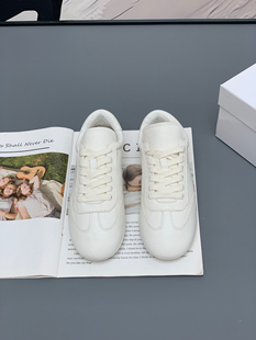 纯色单鞋 轻便舒适透气牛皮小白鞋 Eadie全真皮系带休闲女鞋 Blair