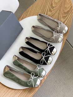 Eadie 真皮工作鞋 2025新款 牛皮蝴蝶结方头女单鞋 真皮女鞋 Blair