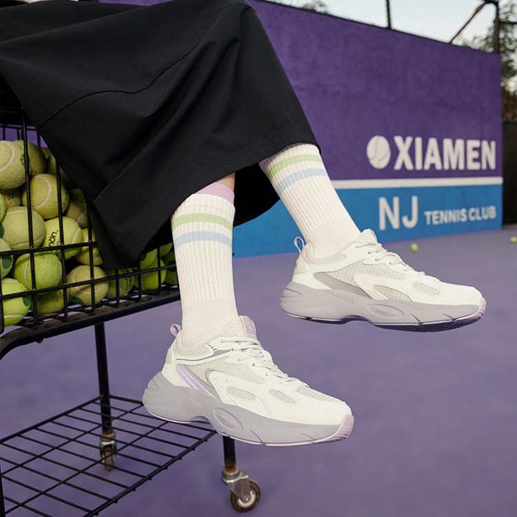 乔丹质燥光环LITE2025秋新款轻便软底女休闲老爹鞋单网透气运动鞋