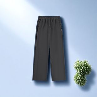 乔丹针织长裤 女2025年夏季 阔腿裤 宽松直筒舒适百搭透气休闲运动裤