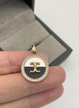 出口日本通体14k真金AU585吊坠孤品 重量3.14克