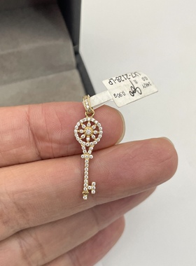 出口日本通体14k真金AU585吊坠孤品 重量0.90克